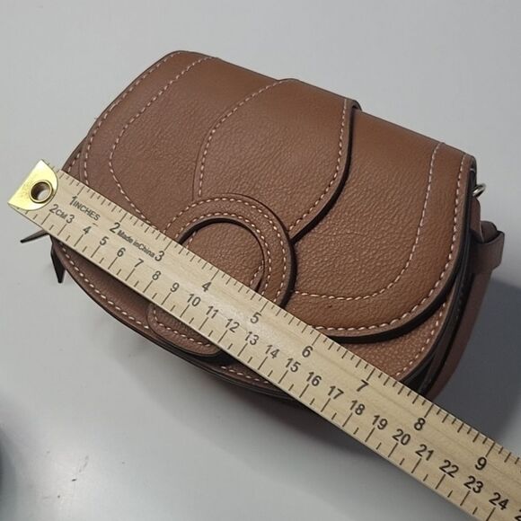 NEW PURSE / BELT BAG NEW RACHEL ZOE CROSSBODY COGNAC VEGAN LEATHER TRAVEL NWT - Picture 3 of 7